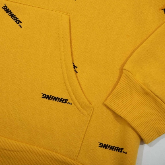 DUMBGOOD x THE SHINING Repeat Logo Yellow Pullover Hoodie Kubrick Collection - Picture 13 of 13